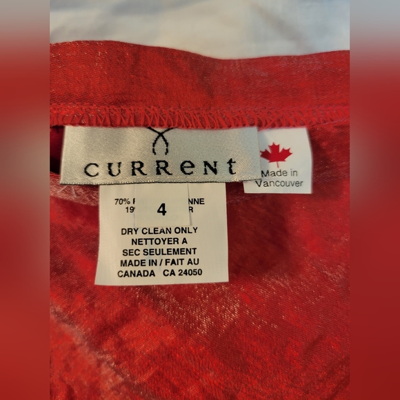 CURRENT Red Skirt, size 4 - Picture 4 of 5